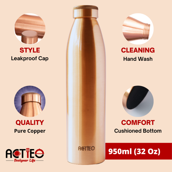 Copper water bottle for drinking